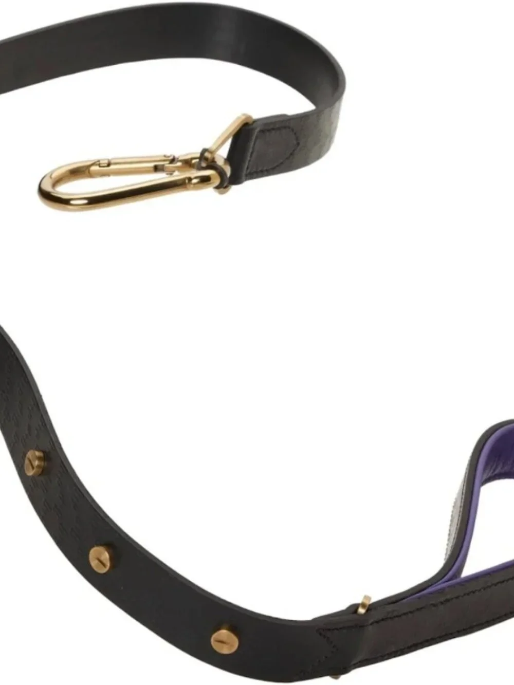 NWT Buster + Punch Dog Black Leather Brass Lead Leash in a Gift Box